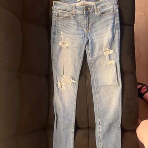 Hollister Light Blue Distressed Skinny Jeans